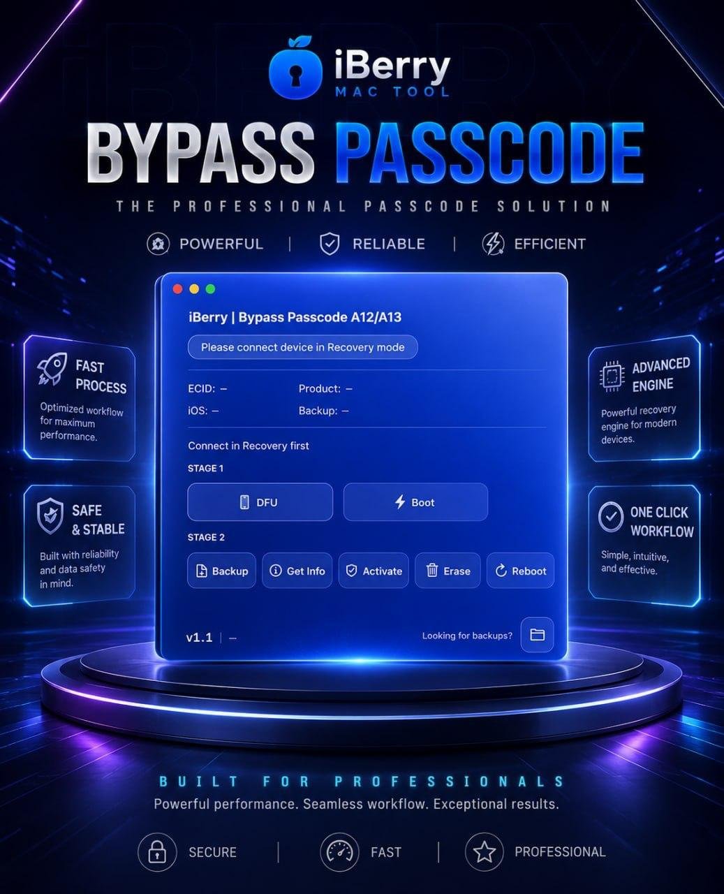 iBerry - iPad (9th Gen) Passcode Bypass Full Signal iOS17-27